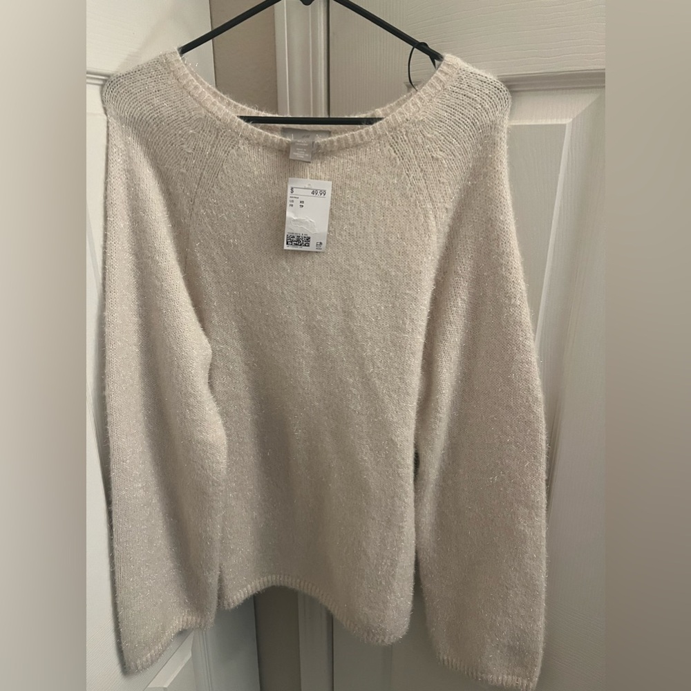 White sparkly sweater (H&M/ Size x small)